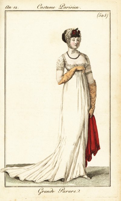 Femme en tenue de soirée dessinée à l