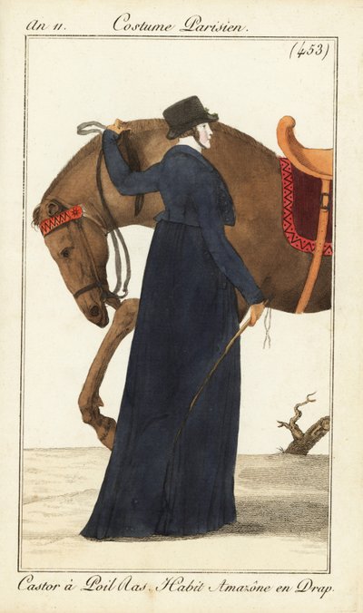 Cavalière ou Amazone avec son cheval, Paris - Pierre Charles Baquoy