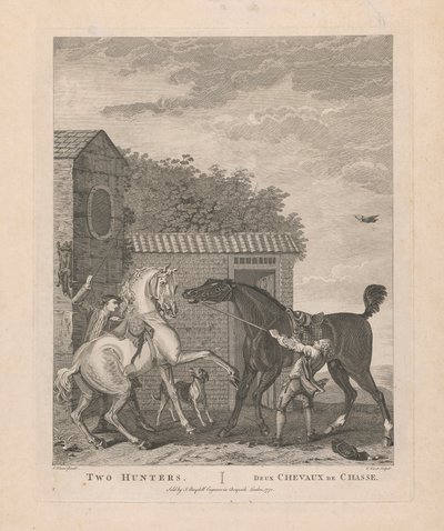 2. Deux chasseurs / Deux chevaux de chasse - Pierre Charles Canot