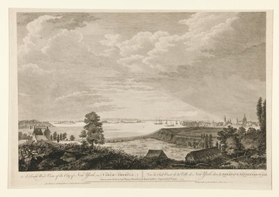 Vue sud-ouest de la ville de New York - Pierre Charles Canot