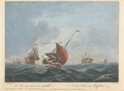Une forte bourrasque - Pierre Charles Canot