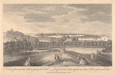 Vue depuis One Tree Hill dans Greenwich Park - Pierre Charles Canot