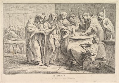 Le baptême, vers 1734 - Pierre Charles Tremolieres
