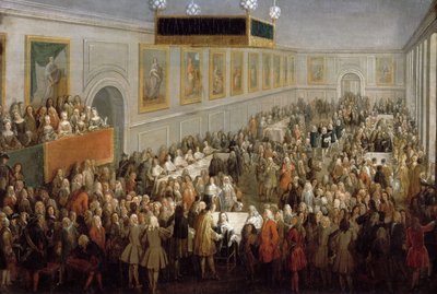Banquet donné après le couronnement de Louis XV au Palais Archiépiscopal de Reims, 25 octobre 1722 - Pierre Denis II Martin