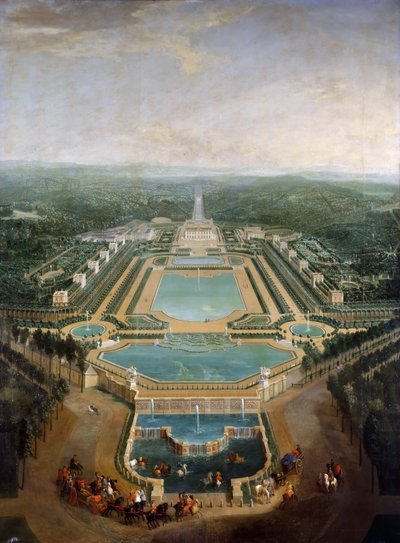 Vue générale du château et des jardins à Marly, vers 1724 - Pierre Denis II Martin