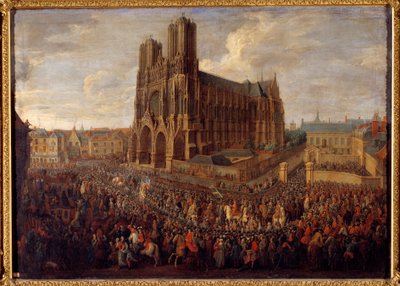 Cavalcade menant Louis XV à l