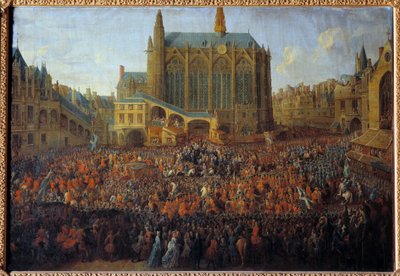 Départ de Louis XV après le lit de justice - Pierre Denis Martin