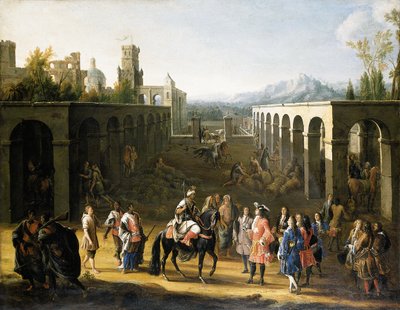 La réception de François Pidou de Saint Olon, ambassadeur du roi Louis XIV de France, par le sultan Moulay Ismaël du Maroc le 19 juin 1693 - Pierre Denis Martin