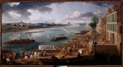 Vue de Paris, prise du Quai de la Rapée en 1716. Peinture de Pierre Denis Martin (1663-1742) 1716 - Pierre Denis Martin