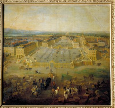 Vue du château de Versailles depuis la côte de la Place d