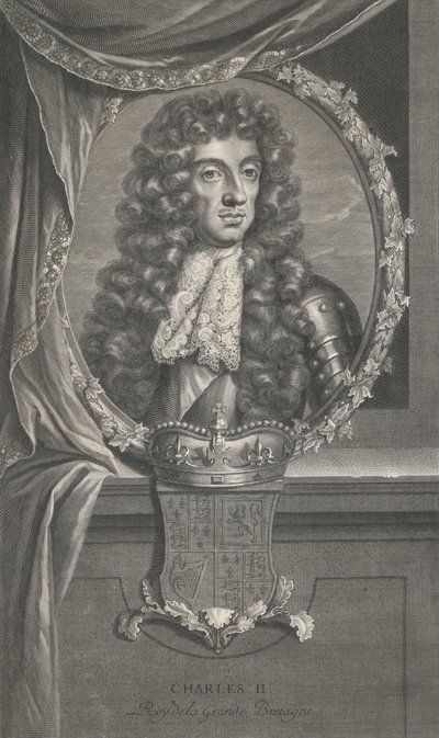 Portrait de Charles II - Pierre Drevet
