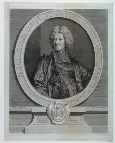 Portrait de Jean Paul Bignon, Abbé de St. Quentin - Pierre Drevet