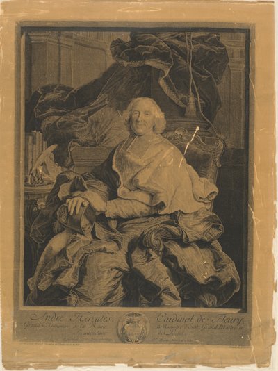 André Hercule, Cardinal de Fleury - Pierre Drevet, after Hyacinthe Rigaud