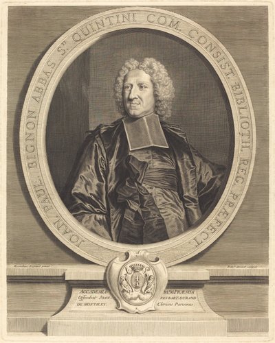 Jean Paul Bignon, Abbé de St. Quentin - Pierre Drevet after Hyacinthe Rigaud