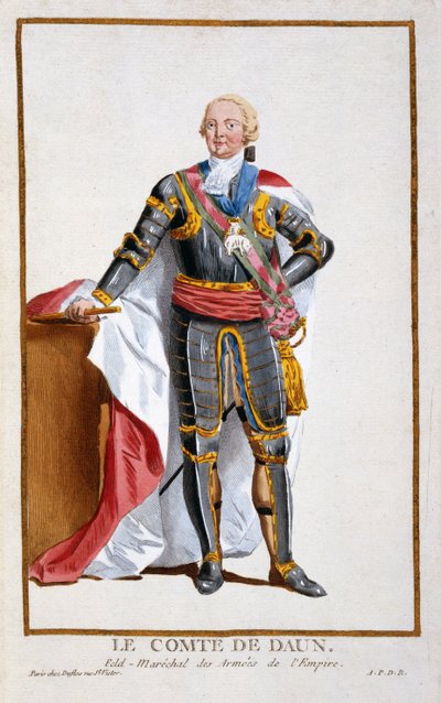 Comte de Daun, général des armées du Saint-Empire romain (1705-66) du Receuil des Estampes, représentant les Rangs et les Dignités, suivant le Costume de toutes les Nations existantes - Pierre Duflos