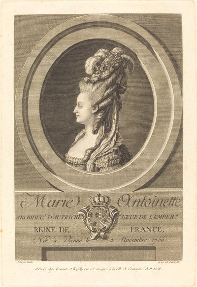 Marie-Antoinette - Pierre Dupin II after Carle Van Loo