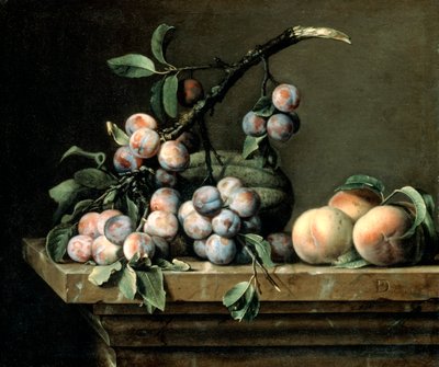 Prunes, melon et pêches, vers 1630-1680 - Pierre Dupuis
