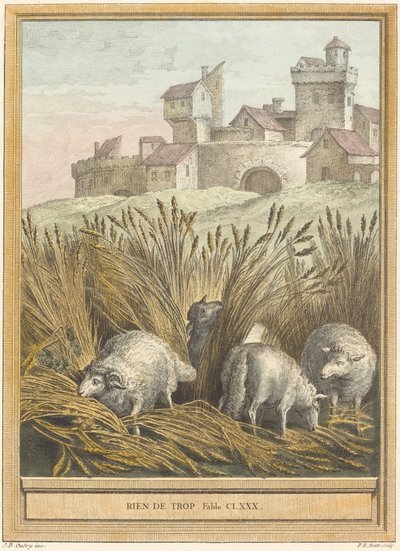 Rien de trop - Pierre Etienne Moitte after Jean Baptiste Oudry