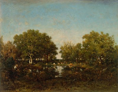 La mare Souvenir de la forêt de Chambord, 1839 - Pierre Etienne Theodore Rousseau
