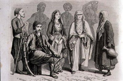 Costume anatolien dans les années 1860, gravé par Stephane Pannemaker - Pierre Eugene (after) Grandsire