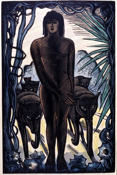 Mowgli et les loups dans la jungle - Pierre Falke
