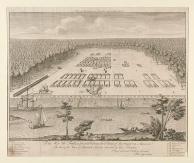 Vue de Savannah - Pierre Fourdrinier