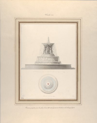 Projet pour une fontaine pour la Place Louis XV, vers 1806 - Pierre Francois Leonard Fontaine