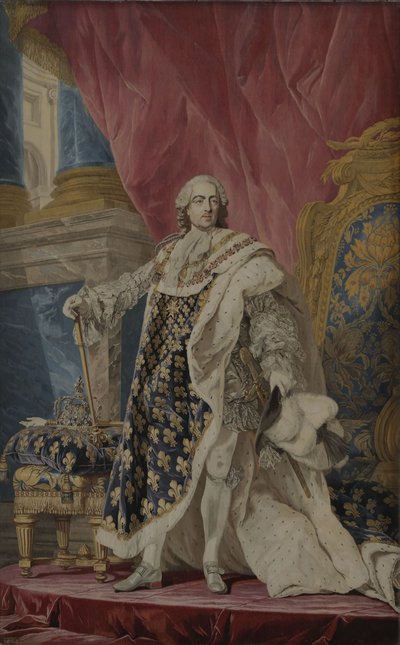 Portrait de Louis XV en costume royal, vers 1769 - Pierre François Cozette