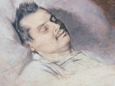 Honoré de Balzac (1799-1850) sur son lit de mort, 15 août 1850 - Pierre François Eugène Giraud