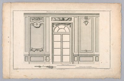 Intérieur de mur avec porte - Pierre Gabriel Berthault