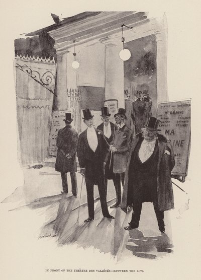 Devant le Théâtre des Variétés, entre les actes - Pierre Georges Jeanniot