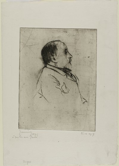 Portrait de Degas - Pierre Georges Jeanniot