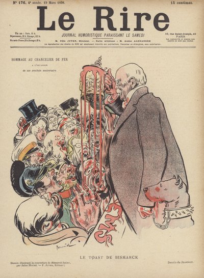 Le Toast de Bismarck, Illustration pour Le Rire - Pierre Georges Jeanniot