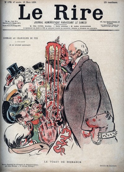 Le toast par Otto Von Bismarck - dessin de Pierre Georges Jeanniot (1848-1934) pour 
