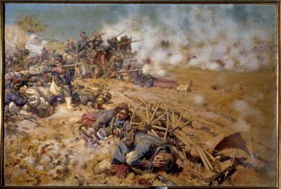 Guerre de 1870 : Ligne de feu à la bataille de Rezonville, 16 août 1870 - Pierre Georges Jeanniot
