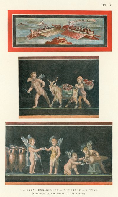 Un engagement naval, Vintage, Vin (lithographie en couleur) - Pierre Gusman