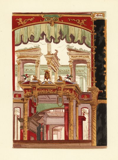 Panneau décoratif de Pompéi, conservé au Musée de Naples - Pierre Gusman