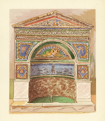 Fontaine en mosaïque émaillée dans la Maison de l