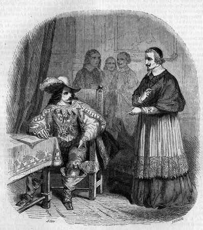 Fondée en 1635 par Louis XIII (1601-1643) et le cardinal Richelieu (Armand Jean du Plessis de Richelieu) (1585-1642). Gravure de G. Staal - Pierre Gustave Eugene Staal