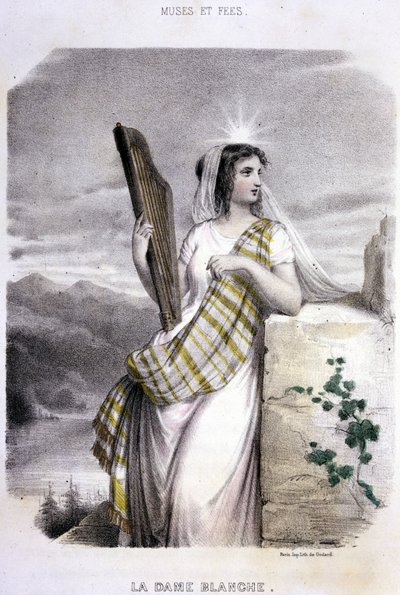 La Dame Blanche - dans "Les Femmes mythologiques", par Mery et Foelix, ill. par G. Staal, éd. par Gouet - Pierre Gustave Eugene Staal