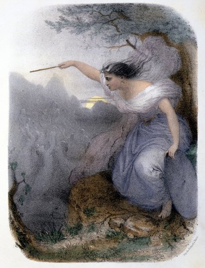 La Fée Willis - dans « Les femmes mythologiques », par Mery et Foelix, ill. par G. Staal, éd. par Gouet - Pierre Gustave Eugene Staal