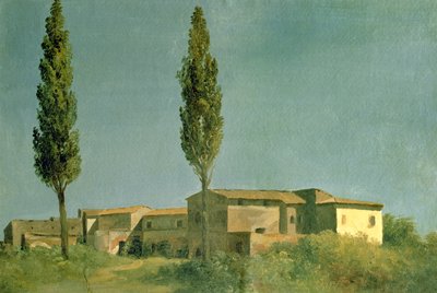 À la Villa Farnese : Les Deux Peupliers, c.1777 - Pierre Henri de Valenciennes