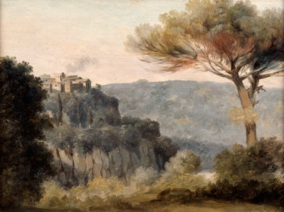 Le village de Nemi, fin 18e-début 19e siècle - Pierre Henri de Valenciennes