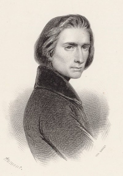 Portrait du compositeur Franz Liszt 1811-1886 - Pierre Hippolyte Aumont