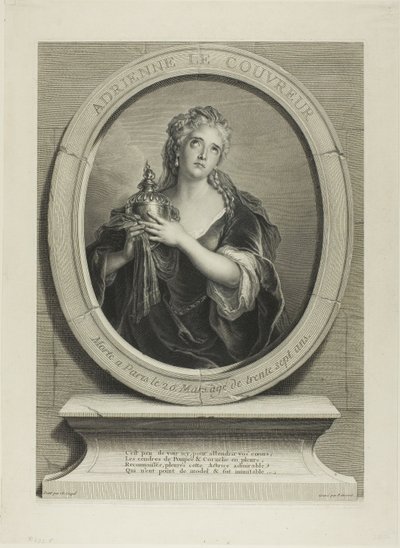 Portrait of Adrienne Le Couvreur - Pierre Imbert Drevet
