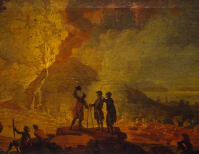 (détail) Éruption du Vésuve, par Pierre-Jacques Volaire - Pierre Jacques Volaire
