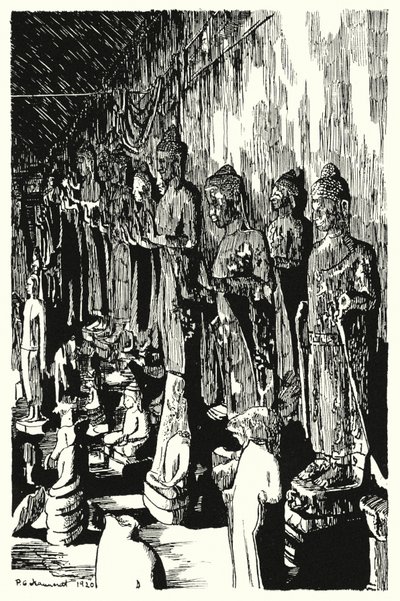Une assemblée de Bouddhas dans un passage - Pierre Jeannerat de Beerski