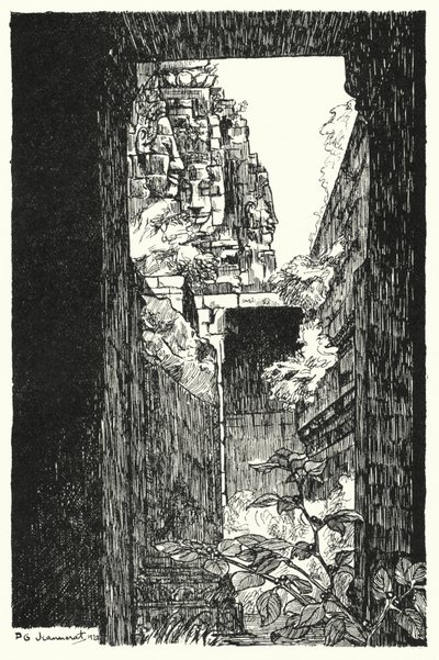 Dans le Bayon, aperçu à travers un toit effondré - Pierre Jeannerat de Beerski