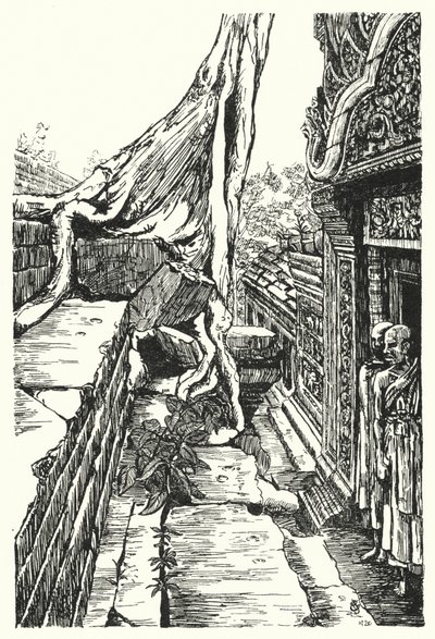 Au deuxième étage, Baphuon (gravure) - Pierre Jeannerat de Beerski