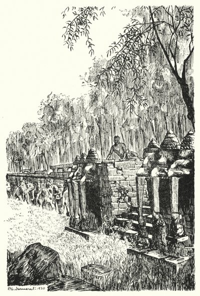 Perron latéral de la Terrasse des Éléphants (gravure) - Pierre Jeannerat de Beerski